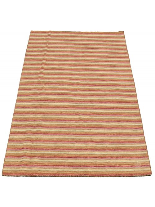 Indian Manhattan 4'7" x 6'7" Flat-Weave Wool Kilim 