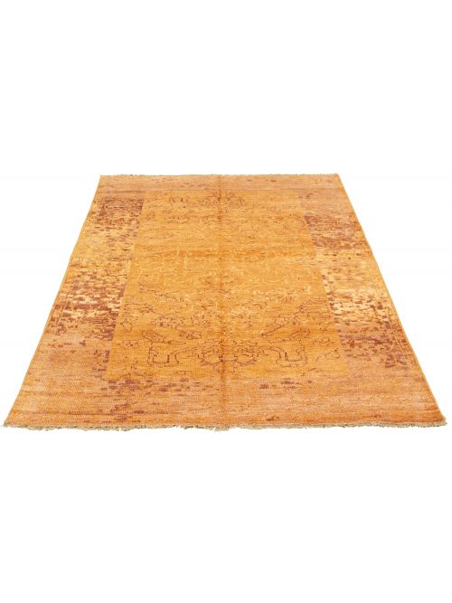 Indian Jules Oushak 6'10" x 9'9" Hand-knotted Silk Rug 