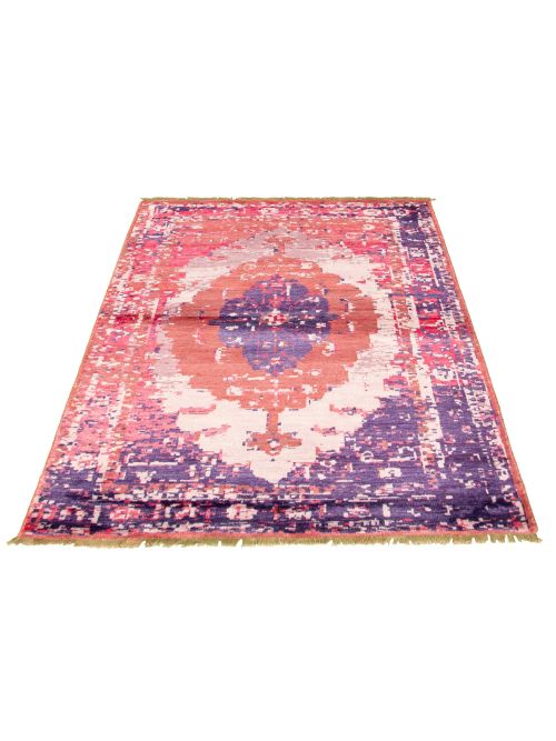 Indian Jules Oushak 4'5" x 6'7" Hand-knotted Silk Rug 