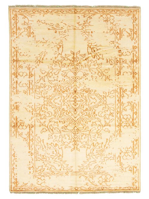 Indian Jules Oushak 7'1" x 10'3" Hand-knotted Silk Rug 