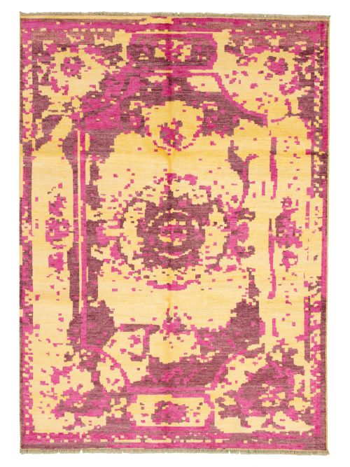 Indian Jules Oushak 7'1" x 9'11" Hand-knotted Silk Rug 