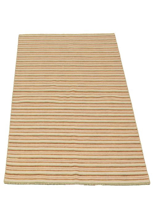 Indian Manhattan 5'1" x 6'11" Flat-Weave Wool Kilim 