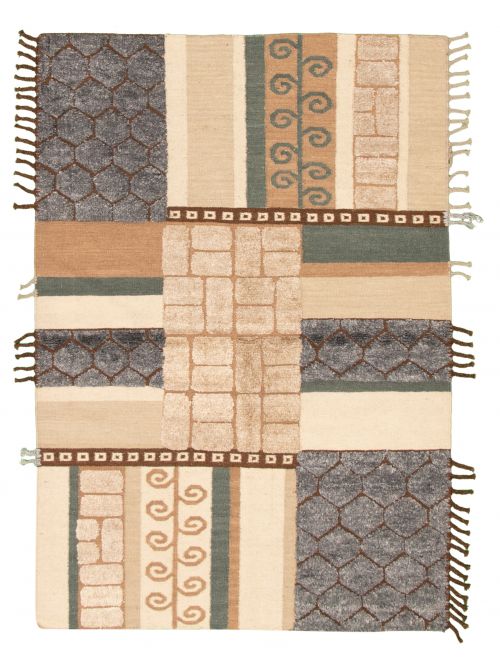 Indian Cambridge 5'5" x 7'11" Flat-Weave NA Kilim 