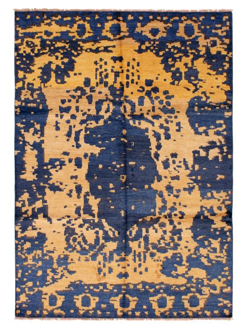Indian Jules Oushak 7'1" x 9'11" Hand-knotted Silk Rug 