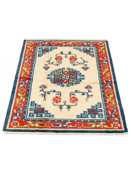 Chinese Aubusson 3'11" x 6'6" Hand-knotted Wool Rug 