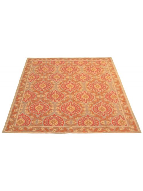 Moroccan French Tapestry 6'3" x 8'0" Needlepoint Wool Tapestry Kilim 