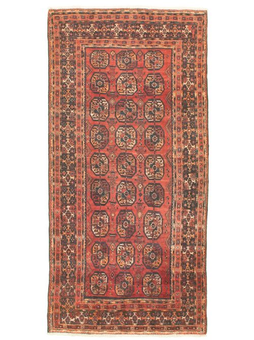Russia Shiravan Bokhara 4'3" x 9'0" Hand-knotted Wool Red Rug