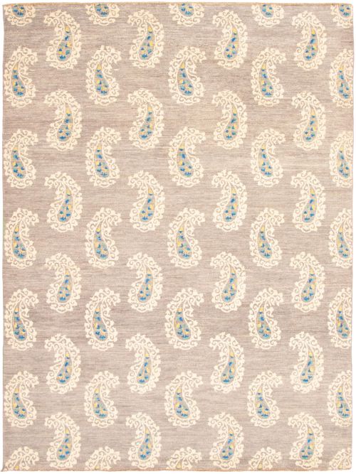 Pakistani Peshawar Ziegler 9'1" x 12'3" Hand-knotted Wool Rug 