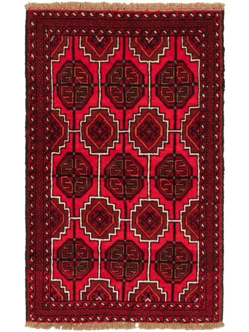 Afghan Akhjah 3'7" x 5'10" Hand-knotted Wool Rug 