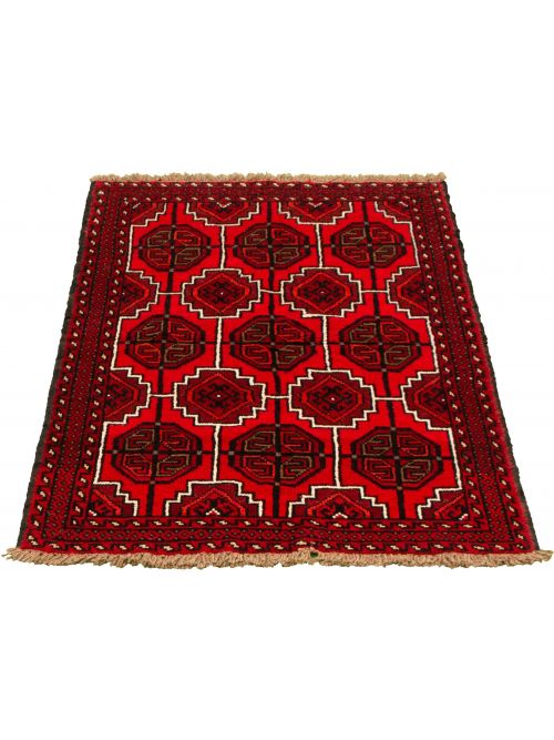 Afghan Akhjah 3'7" x 5'10" Hand-knotted Wool Rug 