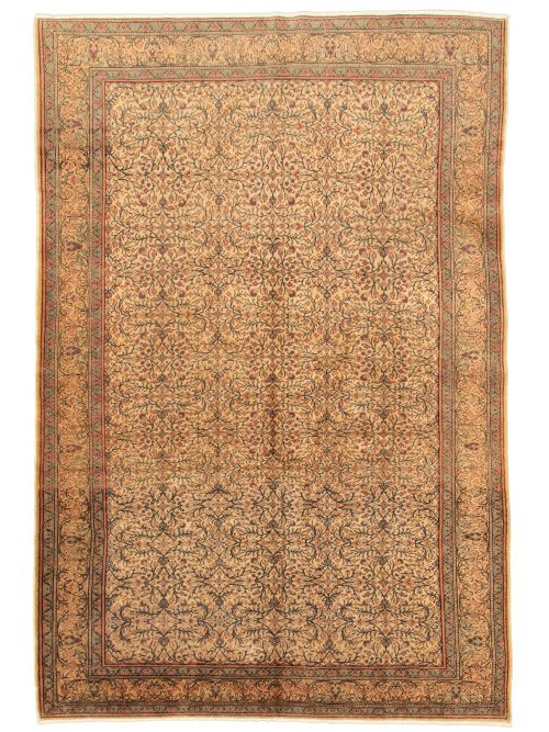 Turkish Kayseri Vintage 6'7" x 9'6" Hand-knotted Wool Rug 