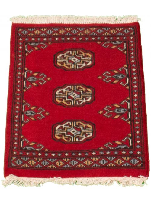 Pakistani Finest Peshawar Bokhara 1'7" x 2'2" Hand-knotted Wool Rug 