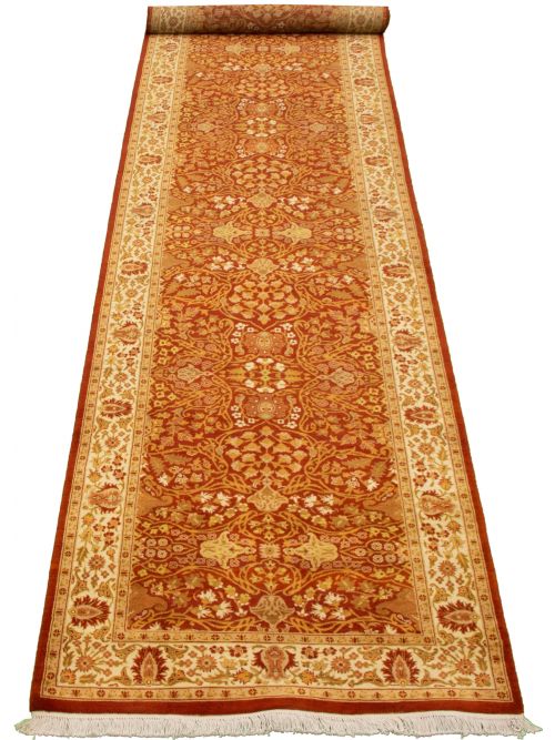 Pakistani Pako Persian 18/20 3'2" x 14'7" Hand-knotted Wool Brown Rug