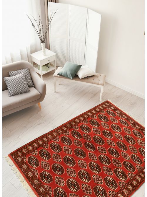 Turkmenistan Turkman 4'3" x 6'4" Hand-knotted Wool Rug 