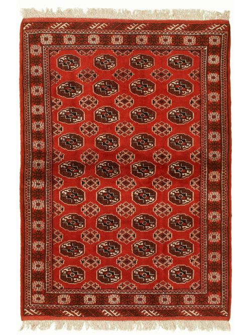 Turkmenistan Turkoman 4'5" x 6'6" Hand-knotted Wool Rug 