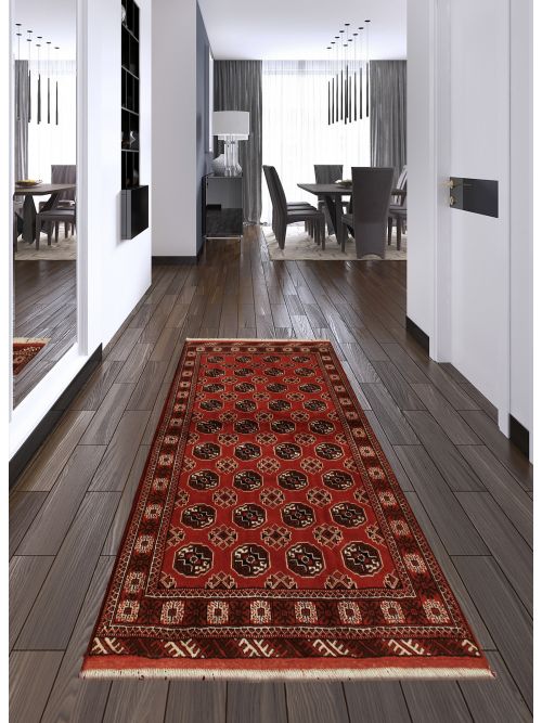 Turkmenistan Turkoman 4'5" x 6'6" Hand-knotted Wool Rug 
