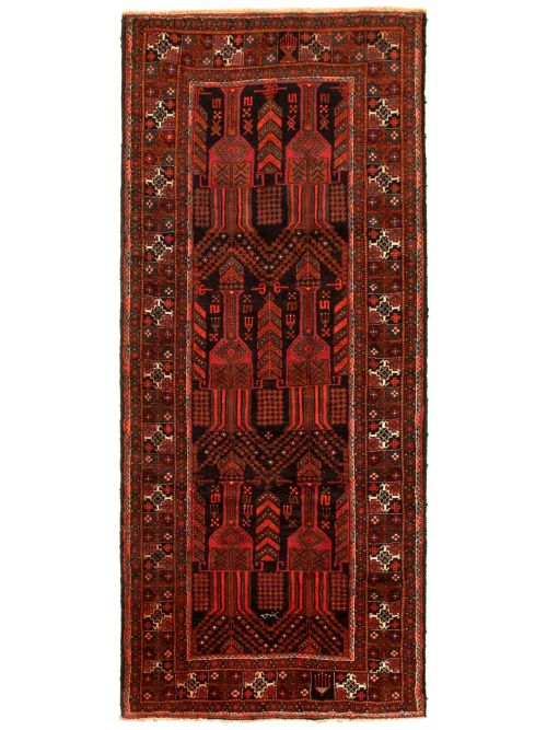 Persian Style 4'1" x 9'8" Hand-knotted Wool Rug 