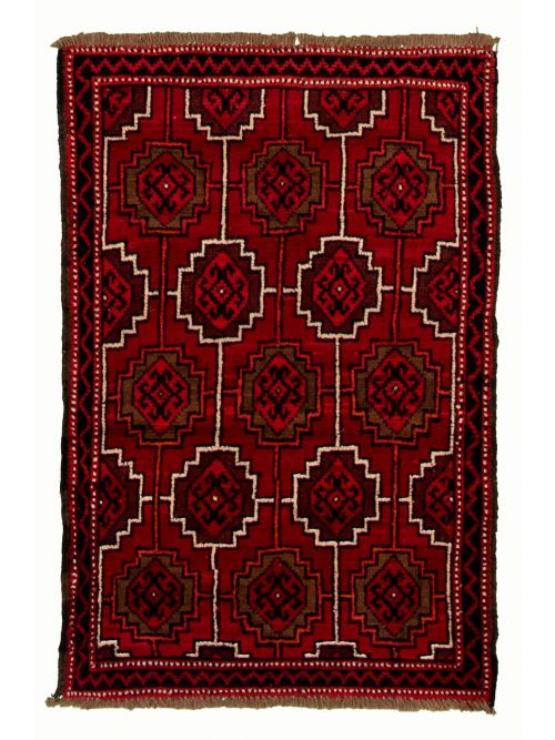 Afghan Akhjah 3'7" x 5'4" Hand-knotted Wool Rug 