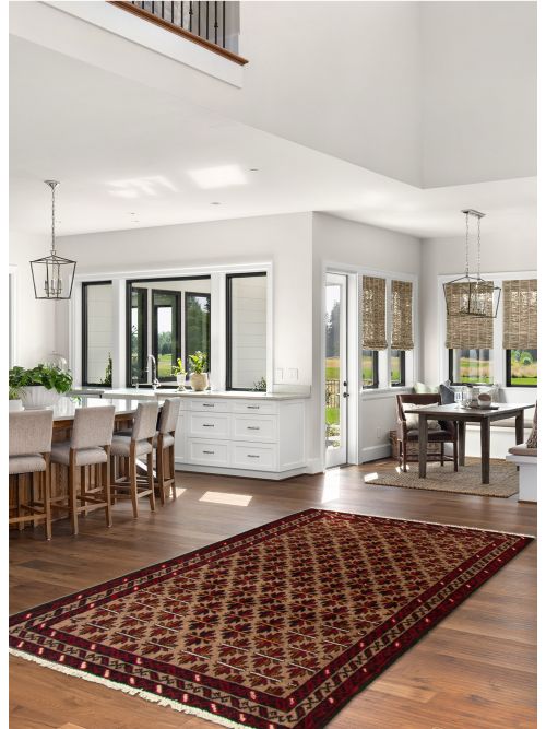 Afghan Herati 3'5" x 5'9" Hand-knotted Wool Rug 