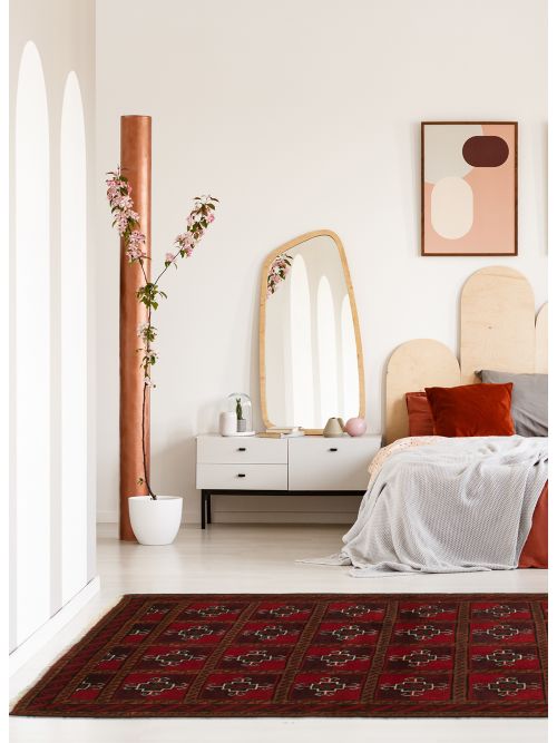 Afghan Herati 3'5" x 6'0" Hand-knotted Wool Rug 