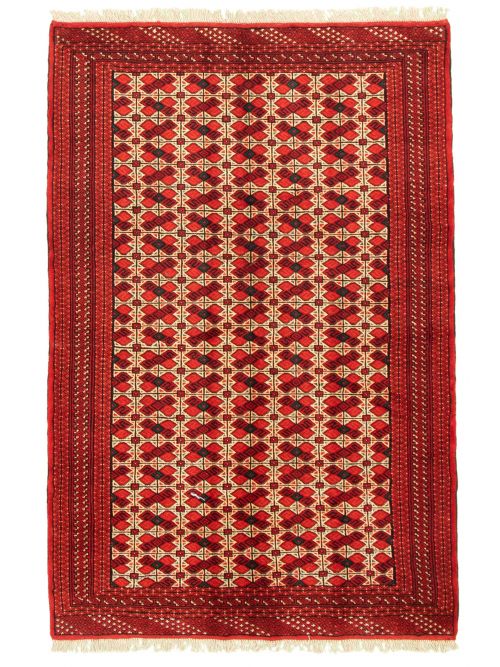 Turkmenistan Turkoman 5'1" x 7'8" Hand-knotted Wool Rug 