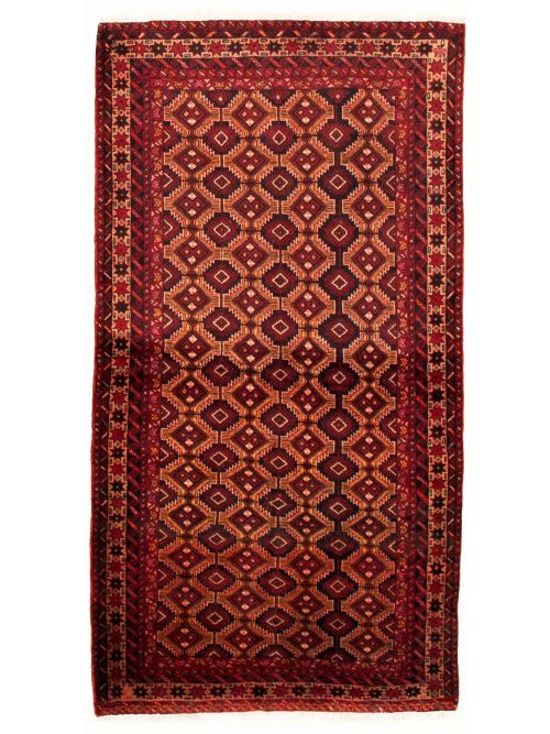 Afghan Herati 3'10" x 7'3" Hand-knotted Wool Rug 