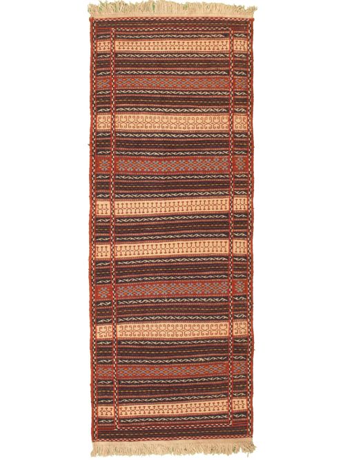 Turkish Ottoman Kashkoli 2'4" x 6'8" Flat-Weave Wool Tapestry Kilim 