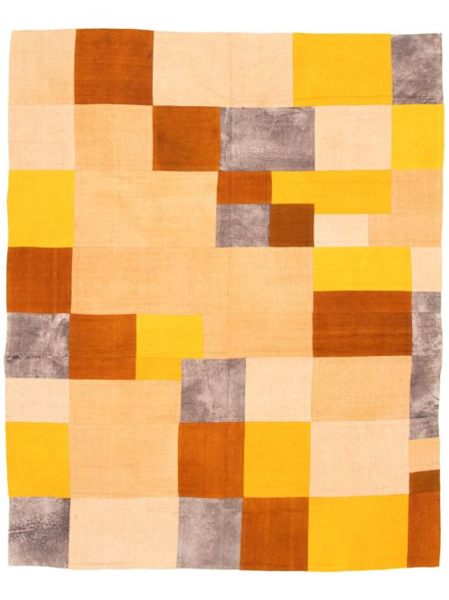 Turkish Moldovia Patch 6'6" x 8'0" Flat-Weave Wool Kilim 