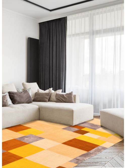 Turkish Moldovia Patch 6'6" x 8'0" Flat-Weave Wool Kilim 