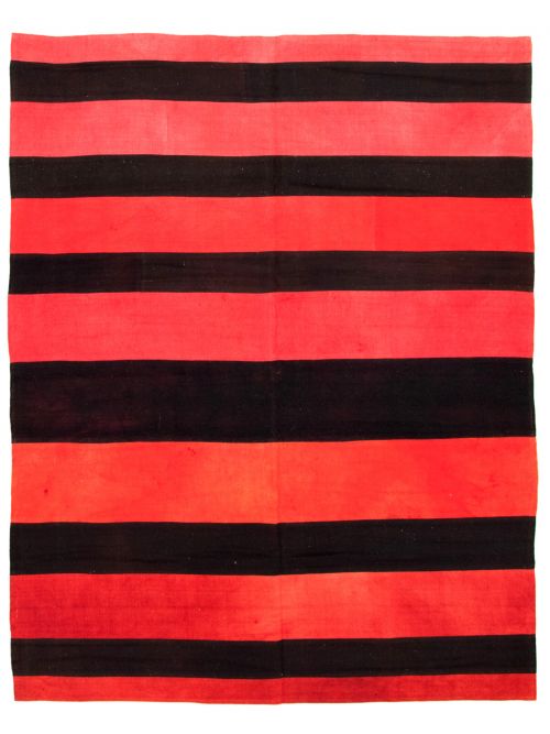 Turkish Moldovia Patch 6'6" x 7'11" Flat-Weave Wool Kilim 