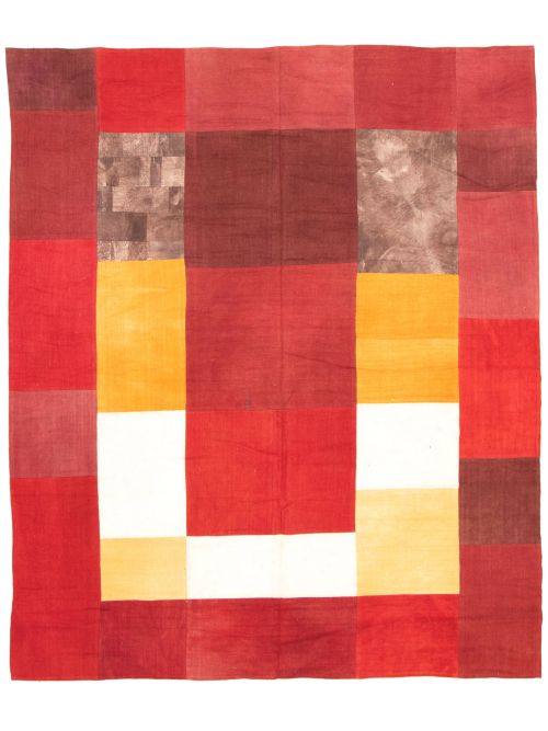 Turkish Moldovia Patch 8'1" x 9'5" Flat-Weave Wool Kilim 