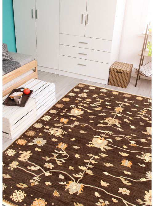 Indian Glory 8'0" x 10'0" Hand-knotted Wool Rug 