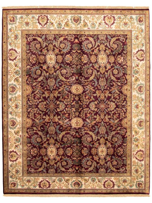 Indian British Raj 7'11" x 9'11" Hand-knotted Wool Rug 