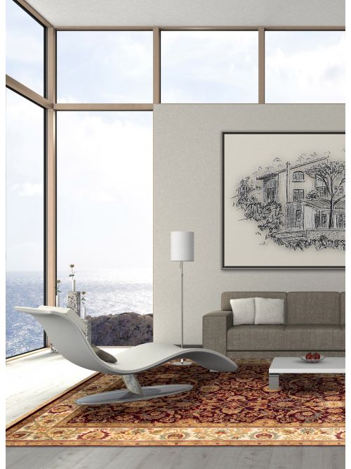 Indian British Raj 7'11" x 9'11" Hand-knotted Wool Rug 