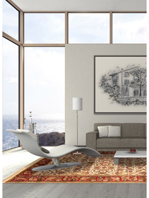 Indian Essex 6'1" x 8'11" Hand-knotted Wool Rug 