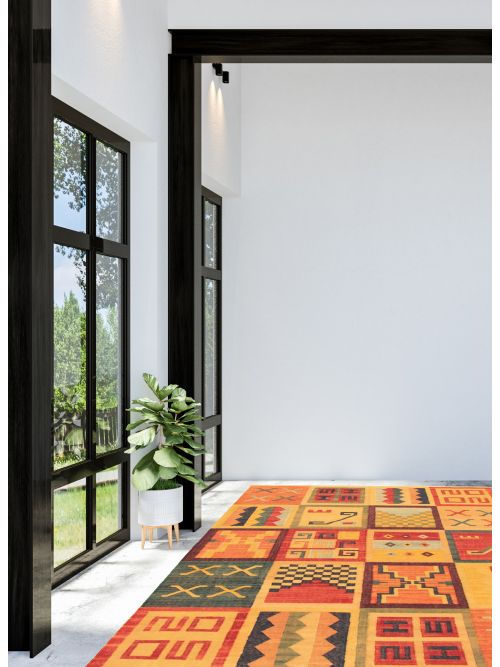 Turkish Sundance 6'0" x 9'2" Flat-Weave Wool Kilim 
