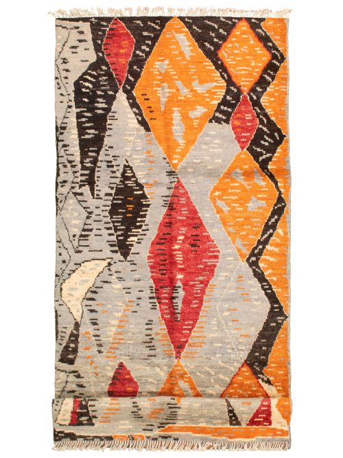 Pakistani Marrakech 5'2" x 12'2" Hand-knotted Wool Rug 