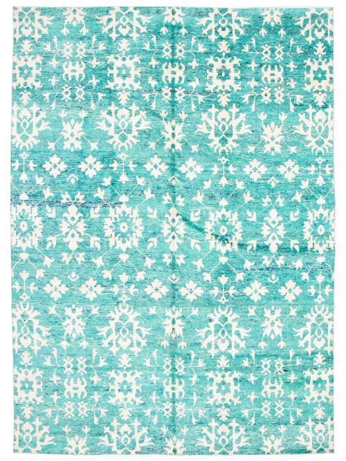 Indian Sari Silk 10'1" x 14'0" Hand-knotted Silk Rug 