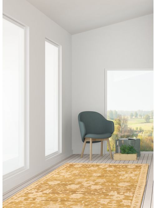 Pakistani 18 Of 20 Pak Finest Oushak 4'4" x 5'9" Hand-knotted Wool Rug 
