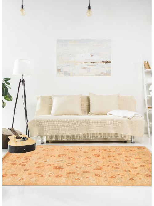Pakistani 18 Of 20 Pak Finest Oushak 4'3" x 6'1" Hand-knotted Wool Rug 