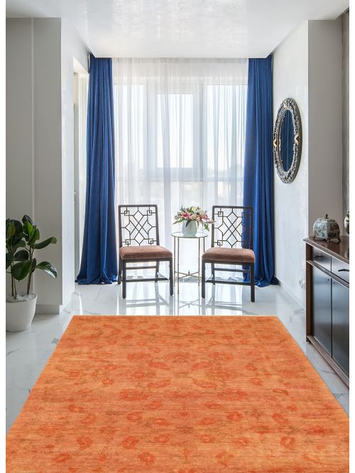 Pakistani 18 Of 20 Pak Finest Oushak 6'1" x 8'9" Hand-knotted Wool Rug 