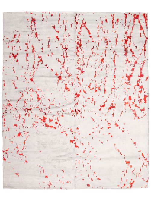 Indian Arlequin 12'1" x 14'11" Hand-knotted Viscose, Wool Rug 