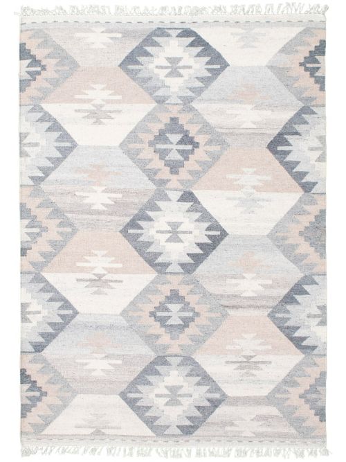 Turkish Sivas 4'9" x 6'9" Flat-Weave Wool Kilim 