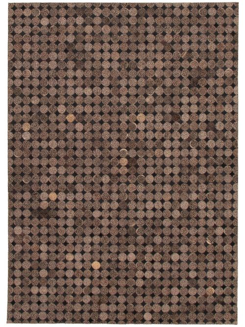 Argentina Cowhide Patchwork 5'6" x 7'8" Handmade Leather Rug 