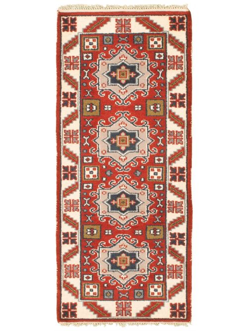 Indian Kazak Royal II 2'5" x 6'0" Hand-knotted Wool Rug 