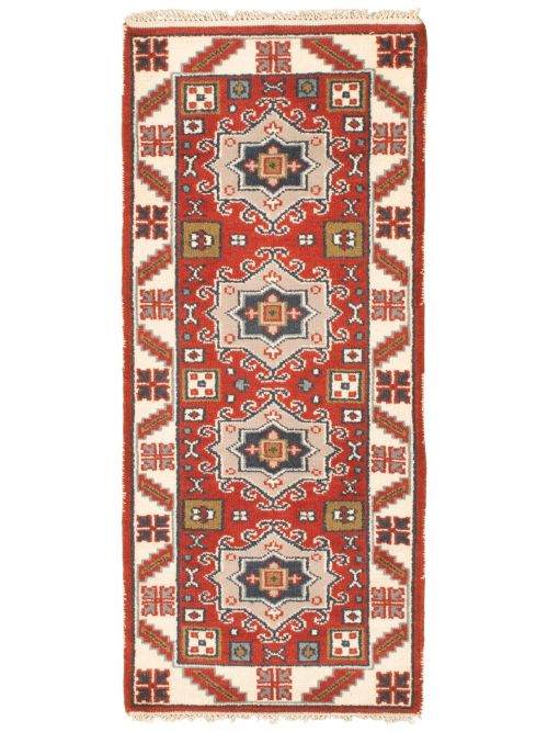 Indian Kazak Royal II 2'4" x 6'0" Hand-knotted Wool Rug 