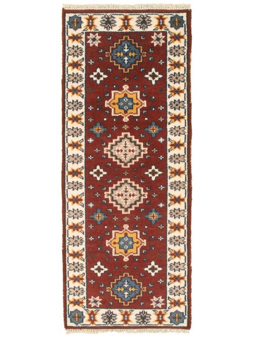 Indian Kazak Royal V 2'4" x 6'0" Hand-knotted Wool Rug 