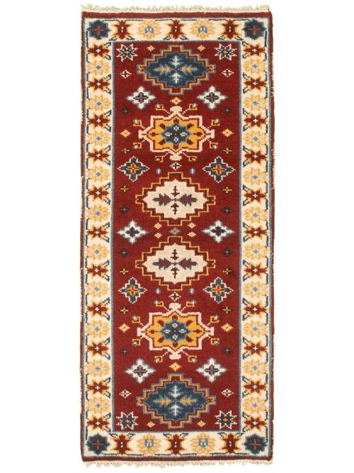 Indian Kazak Royal I 2'4" x 6'0" Hand-knotted Wool Rug 