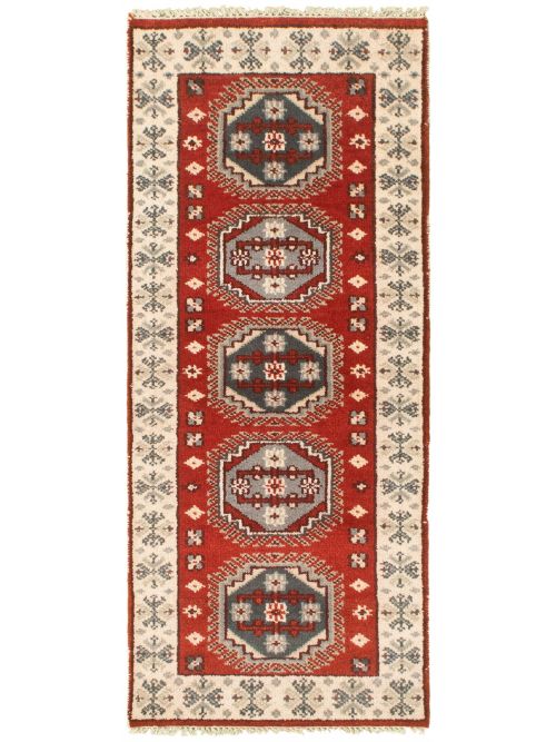 Indian Kazak Royal IV 2'5" x 6'0" Hand-knotted Wool Rug 