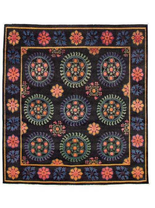Pakistani Lahore Finest Collection 8'8" x 9'4" Hand-knotted Wool Rug 